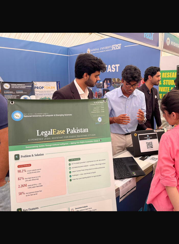 LegalEase Pakistan at the FAST university project fair